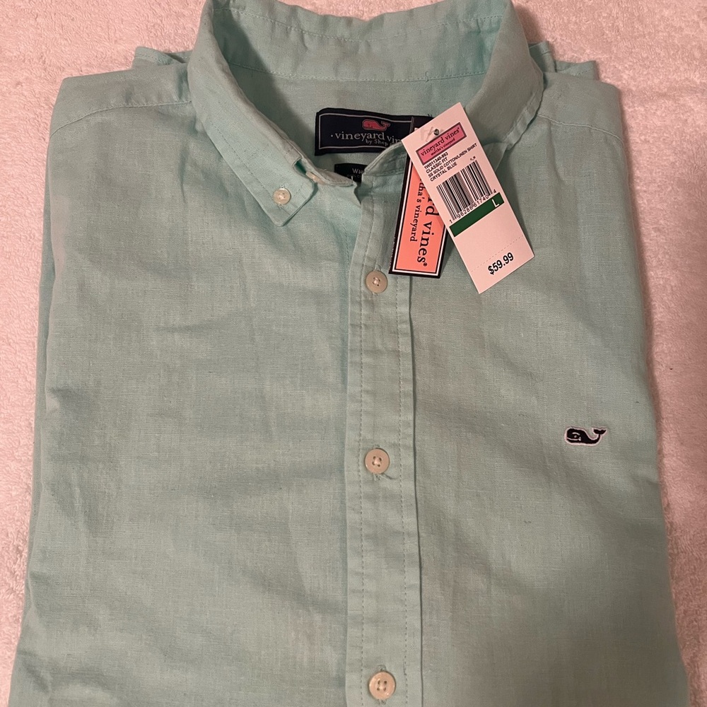 Vineyard Vines Green Casual Button Down Shirt